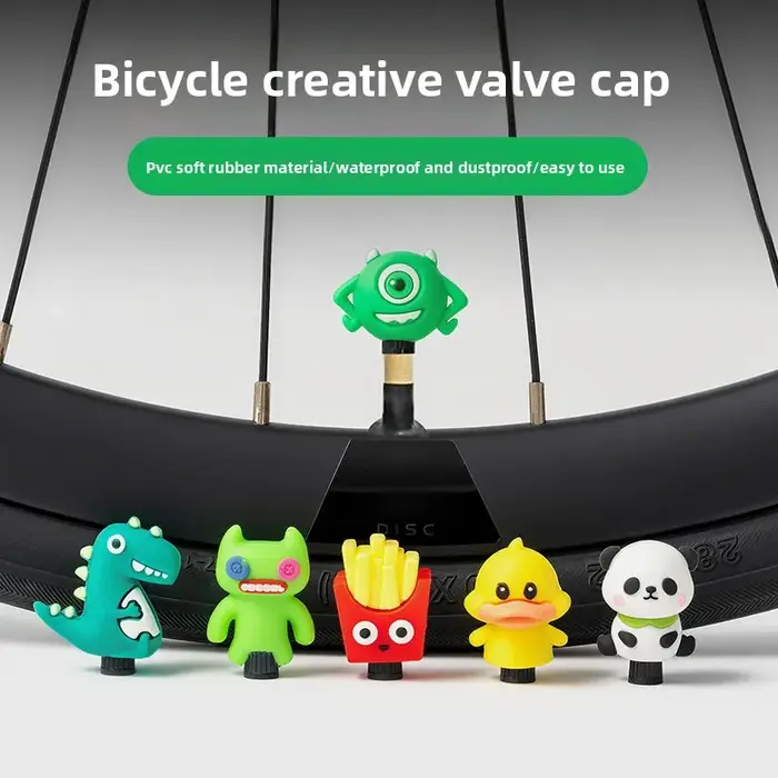 Capuchon de valve de vélo mignon en forme de dessin animé