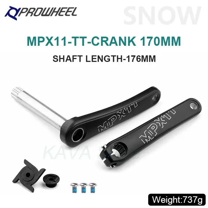 PROWHEEL Neige Vélo 170mm Pédalier Axe 176/192mm Gros