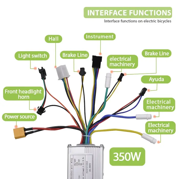 Contrôleur électrique sans balais 350W 500W 800W 36V 48V