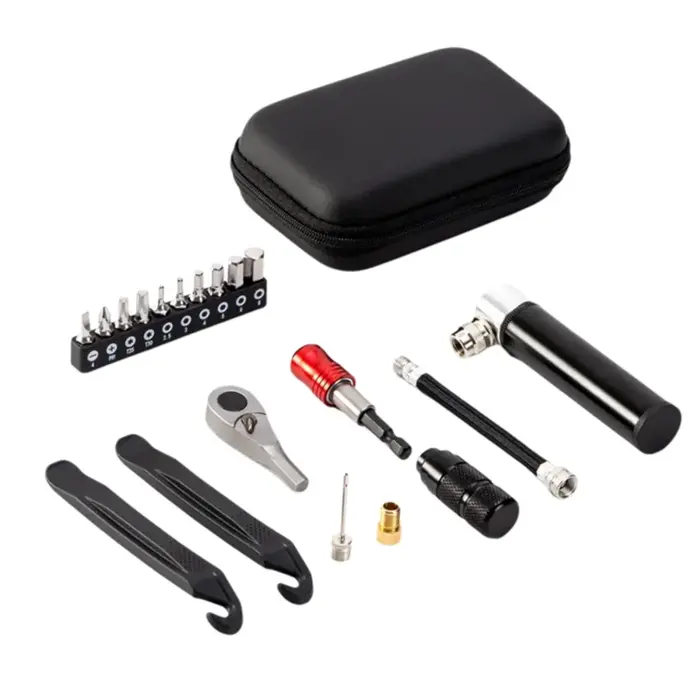 A06F-Kit d'outils de réparation de vélo multifonctionnel avec Mini pompe