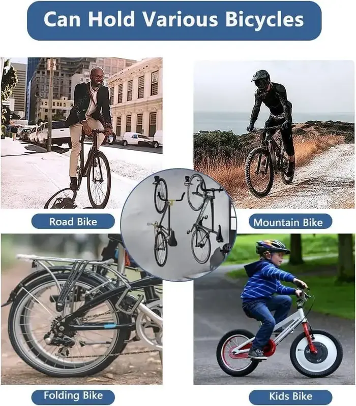 Support mural robuste pour vélo (1 ou 2 pièces)