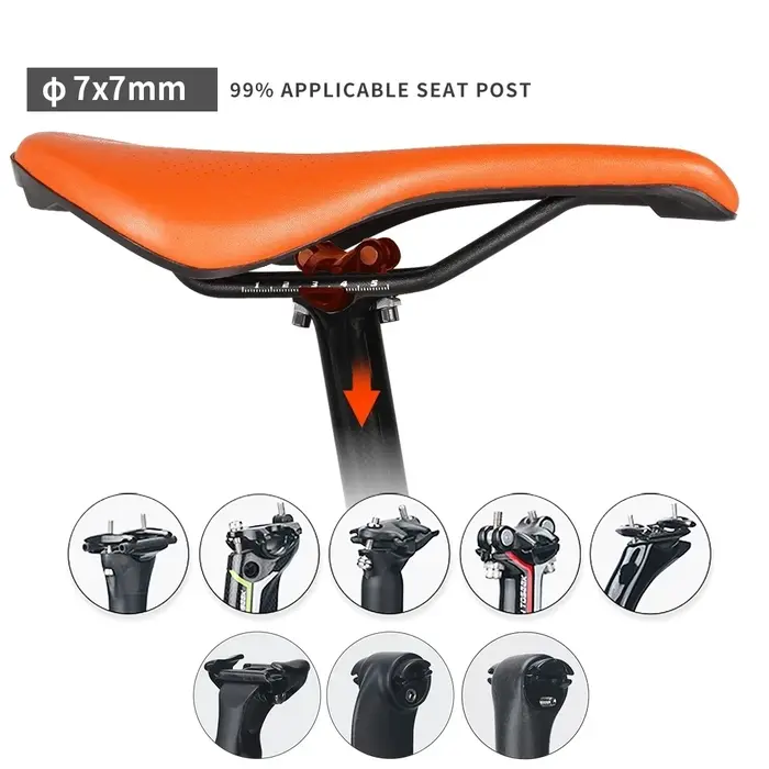 Selle de vélo VTT TOSEEK TS60 confortable avec rembourrage EVA et cuir microfibre pour homme sport urbain et montagne