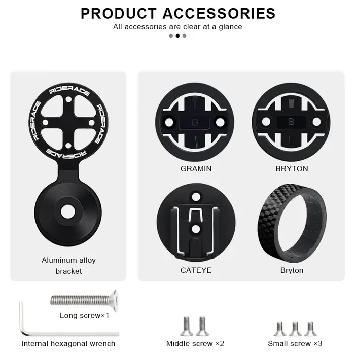 Support d'ordinateur de vélo pour Garmin Edge Bryton Cateye