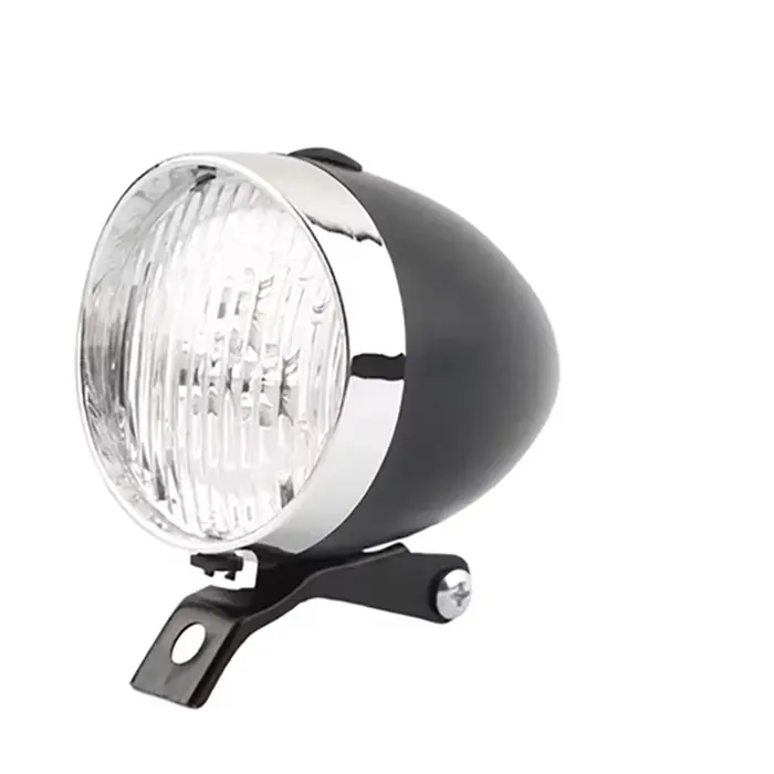 3 LED rétro vélo avant lumière rétro Vintage phare avec support vtt vélo de route Vintage phare pour