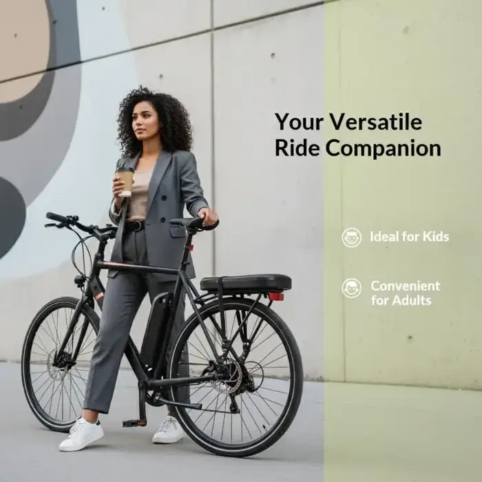 Siège arrière de vélo en cuir PU