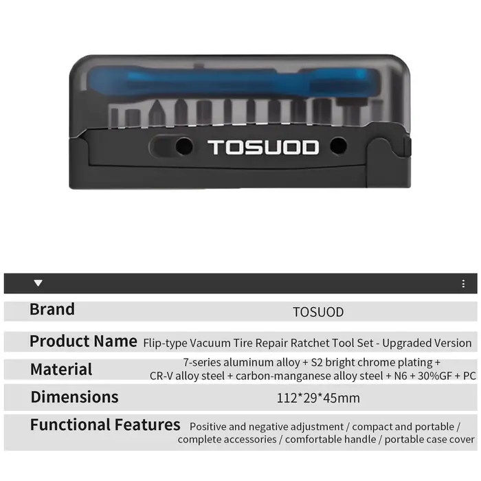 Kits d'outils de réparation de vélo TOSUOD
