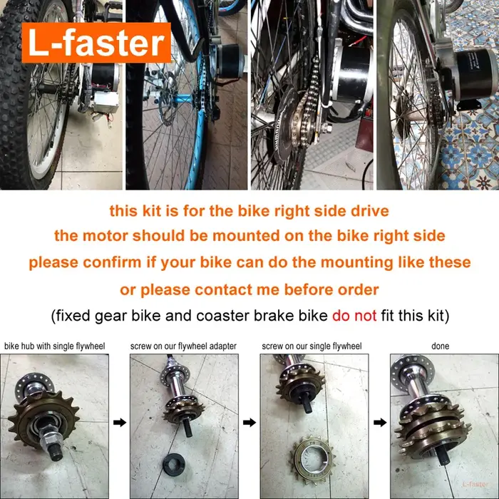 Kit de Conversion de vélo électrique économique 24V 250W