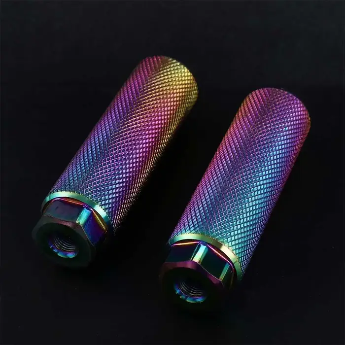 Accessoires en alliage d'aluminium BMX chevilles 3/8 ''essieu anti-dérapant