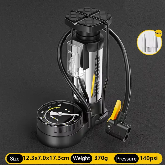 XUNTING Double cylindre vtt haute pression 150 PSI pompe à vélo Portable