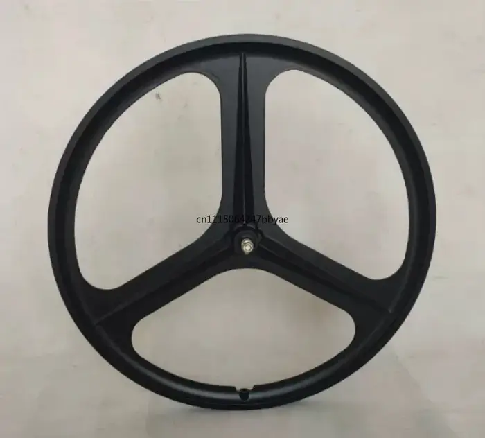 Pour vélo fixie 700C, jeu de roues intégrées à 3 rayons, roue avant et arrière monobloc en alliage pour vélo à vitesse fixe.