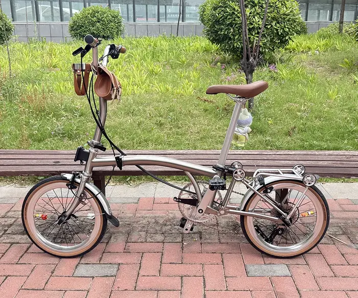 Cranston R9 vélo pliant 16 pouces 9 vitesses c-brake 4130 cadre triple en acier chromé 349 roue en alliage d'aluminium