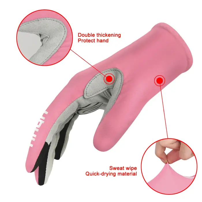 Gants de cyclisme à doigts complets en tissu Lycra
