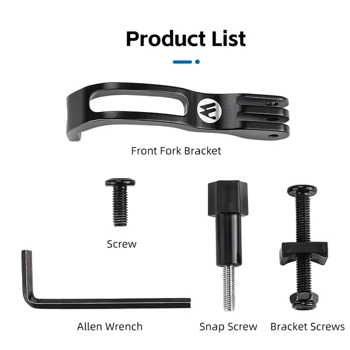WEST BIKING-Support d'éclairage de fourche avant en alliage d'aluminium réglable, support rapide pou