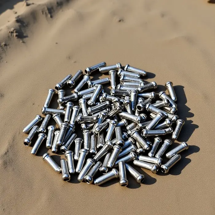 100 embouts de câble de vélo en alliage d'aluminium pour câbles de frein et de vitesses, raccords à 