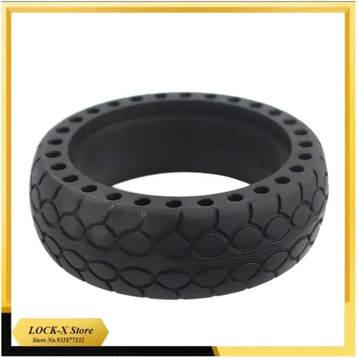 Pneu plein alvéolé de 5 pouces (5,5x1,6), adapté aux trottinettes électriques et comme remplacement
