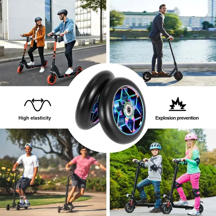 2 pièces 110mm roues de Scooter
