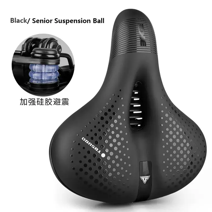 Selle de vélo creuse réfléchissante absorbant les chocs