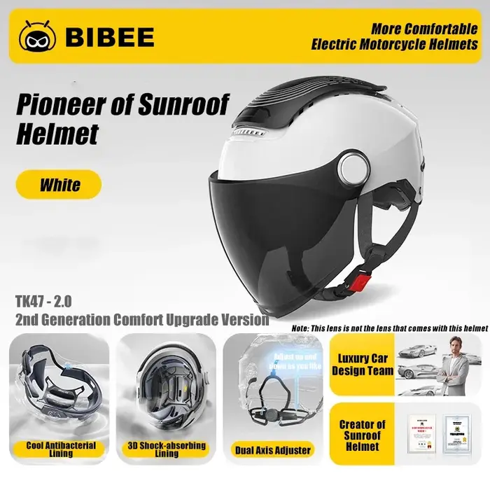 BIBEE 2.0 casque de moto électrique hommes femmes été respirant