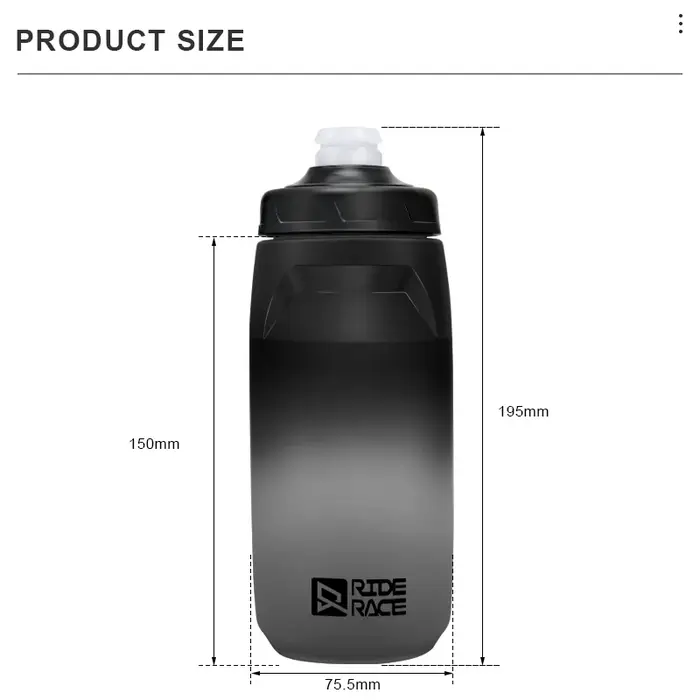 Bouteille d'eau de vélo PP5 ultralégère