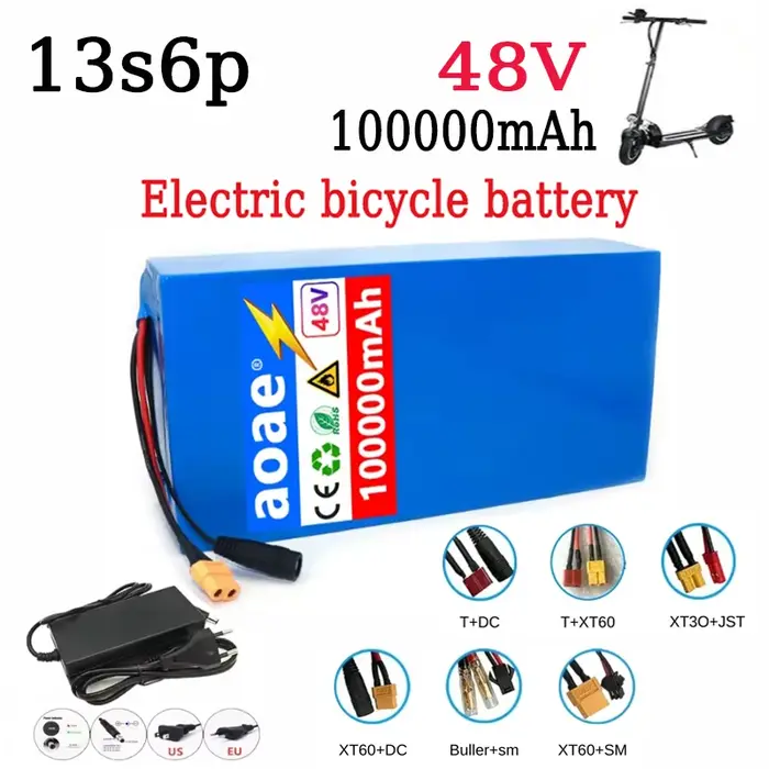 đ Batterie au lithium 100% 18650 originale 48V 100Ah 13s6p