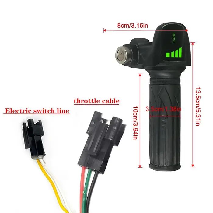 Poignée d'accélérateur à torsion complète pour vélo électrique