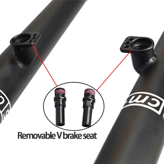 26/27.5ER DARKROCK CM-5 Cr-Mo Steels Fourche Avant 28.6mm DISC et V Frein VTT Rigide Fourche VTT Piè