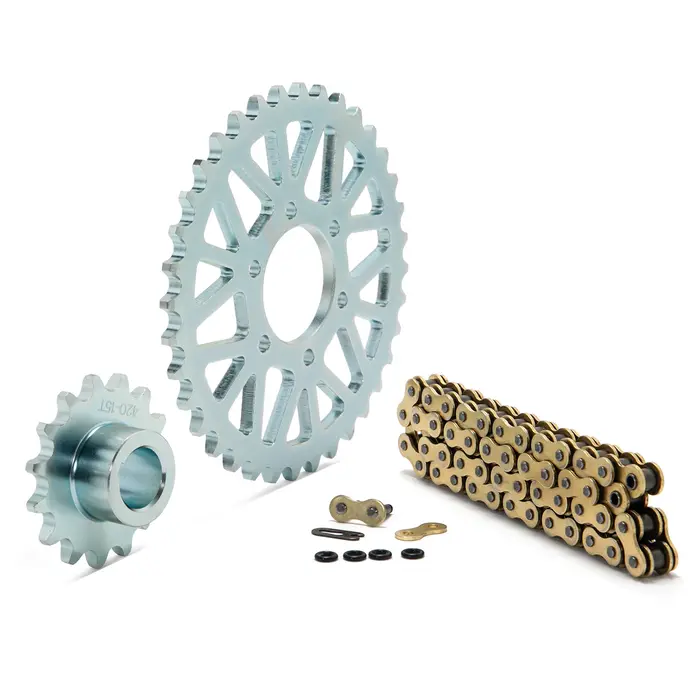 Kit transmission chaîne 420 48 maillons et pignons avant 15T arrière 36T en acier 45# pour Surron Ultra Bee vélo de saleté électrique motocross MX beige