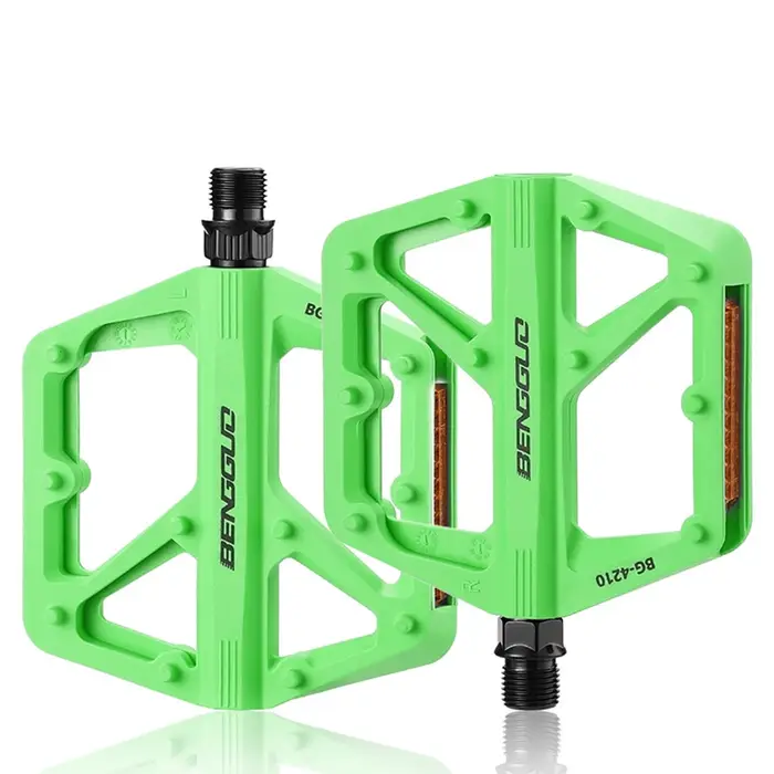 Pédales plates de vélo de route de montagne à Double roulement DU avec réflecteur