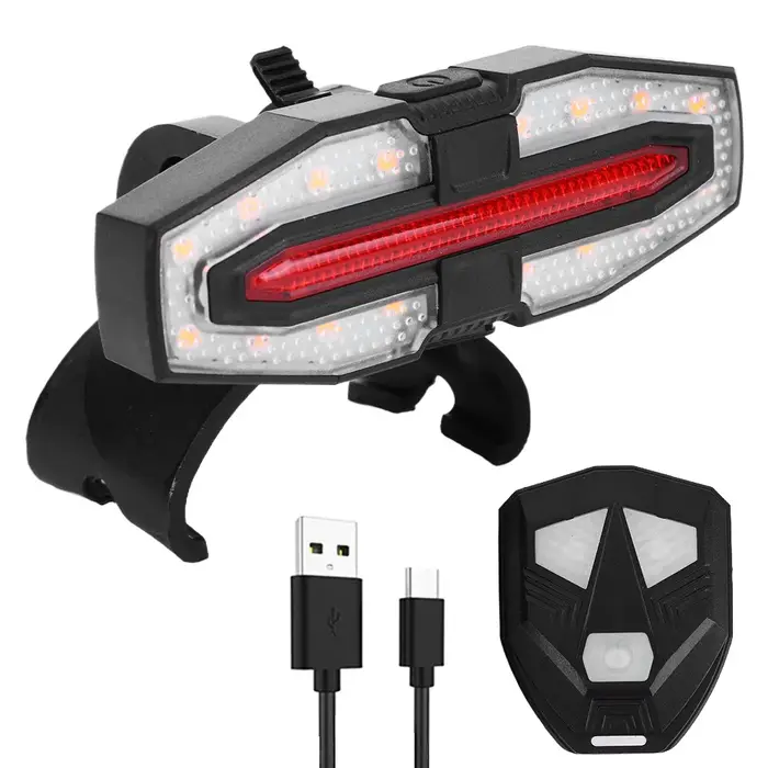Feu arrière de clignotant pour Scooter électrique, rechargeable par USB, avec télécommande, lampe d'