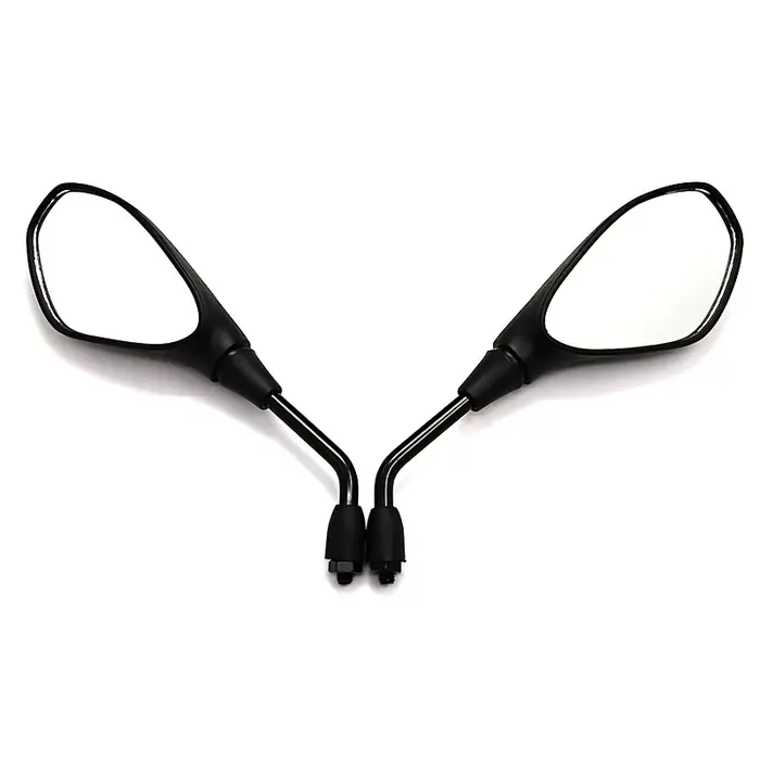 Rétroviseurs de moto, rétroviseur latéral d'extrémité de guidon noir pour Scooters ATV vélos motos 2