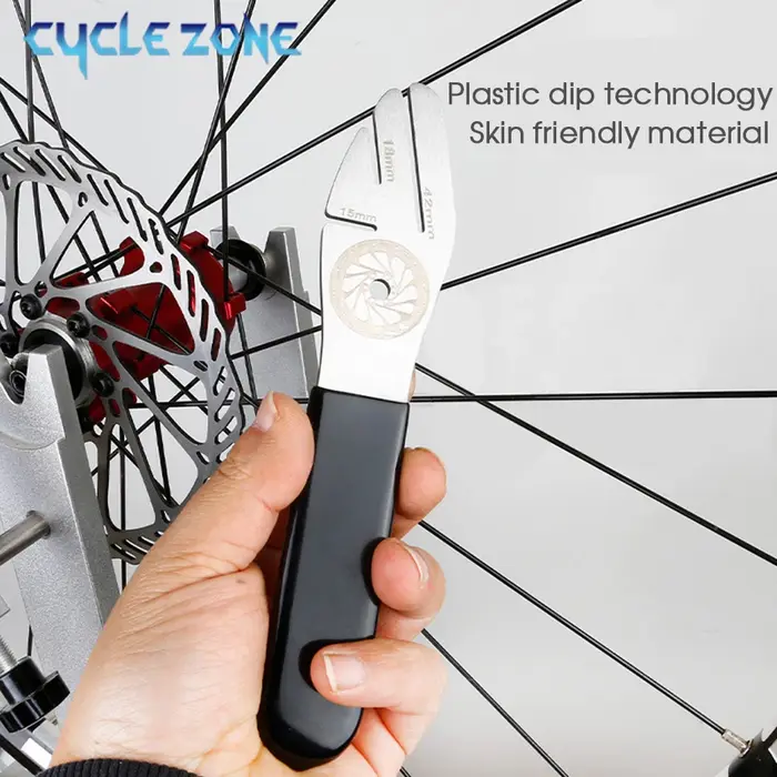 Outil de réglage et alignement du rotor de frein à disque en acier inoxydable pour vélo de route et VTT avec poignée ergonomique en caoutchouc