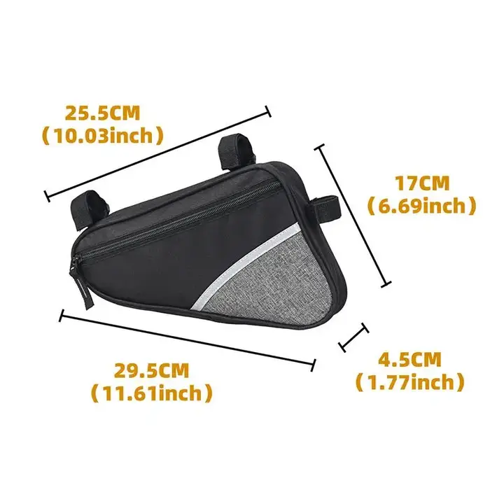 Sac de vélo triangulaire étanche de 1 L pour cadre avant