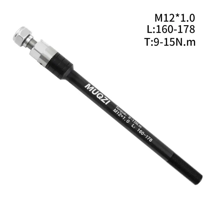 Adaptateur d'attelage de remorque à axe traversant de vélo M12x1.0/1.5/1.75 pas de filetage 160-178m