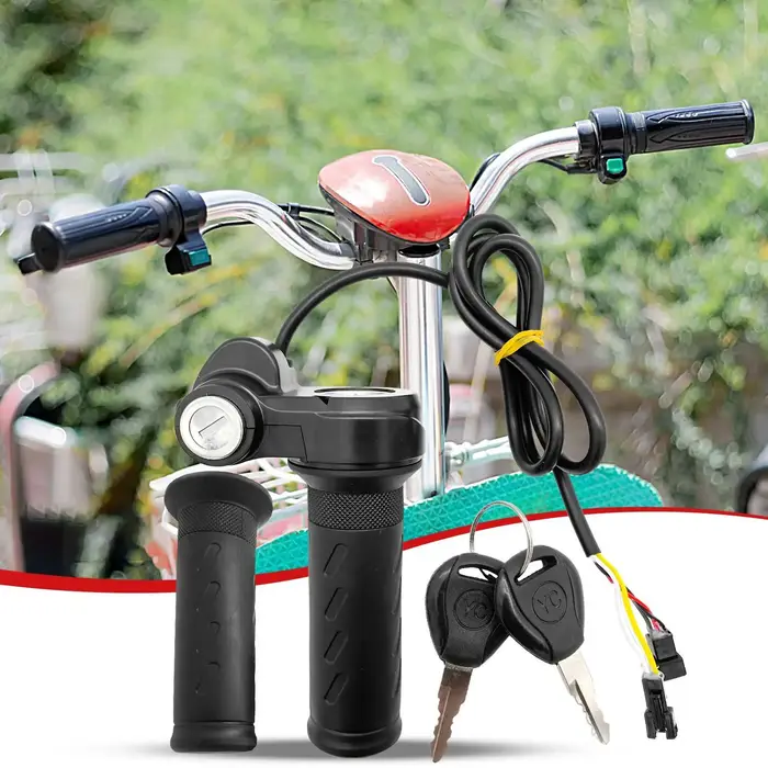 Poignée antidérapante d'accélérateur à torsion complète pour vélo électrique