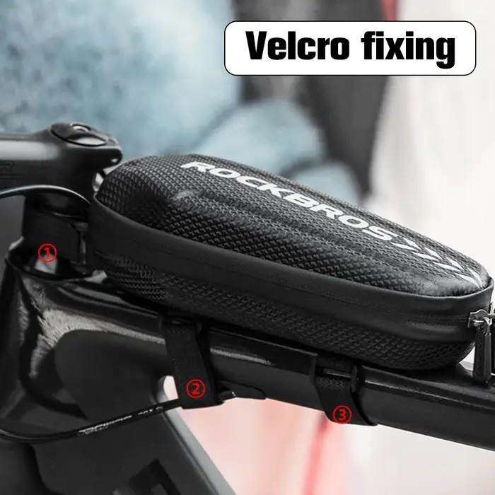 Sac de vélo étanche ROCKBROS pour tube supérieur cadre avant en PU rigide pour vélo de route et montagne rangement capacite 1.5L pour smartphone et accessoires de cyclisme