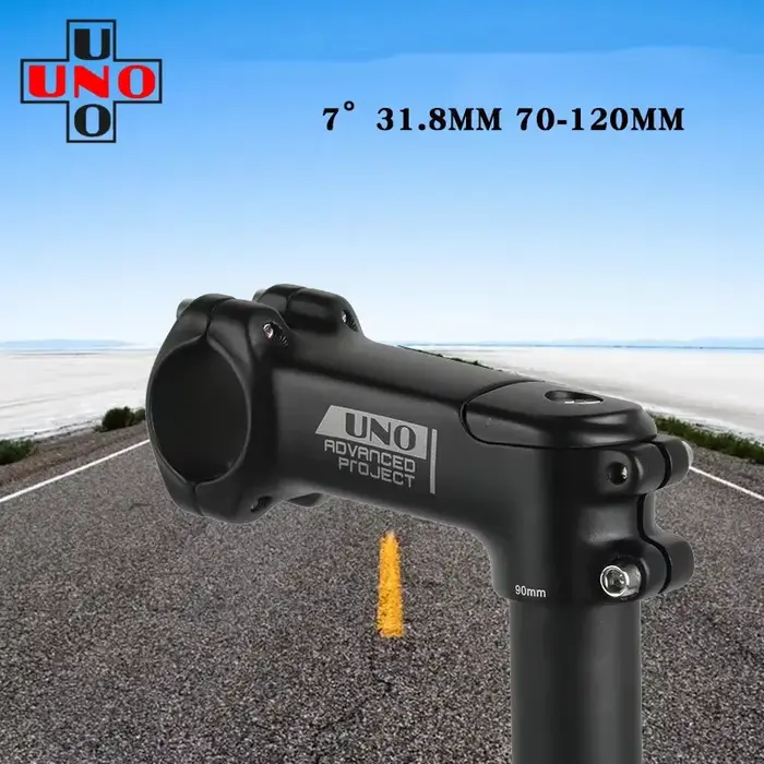 Tige de vélo UNO 7 degrés tige de vélo de route vtt 31.8mm riser carré avec couvercle 70-120mm pièces électriques de vélo de montagne