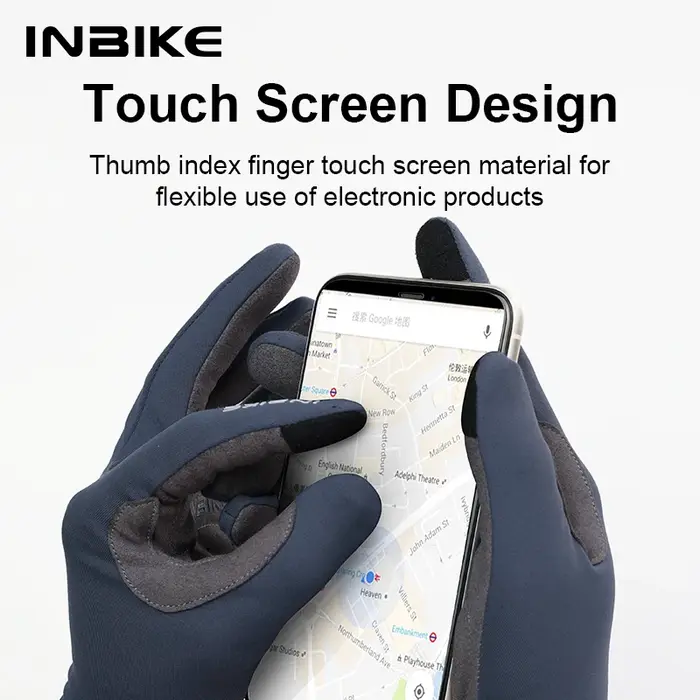 INBIKE gants thermiques VTT pour hommes et femmes compatibles avec écran tactile