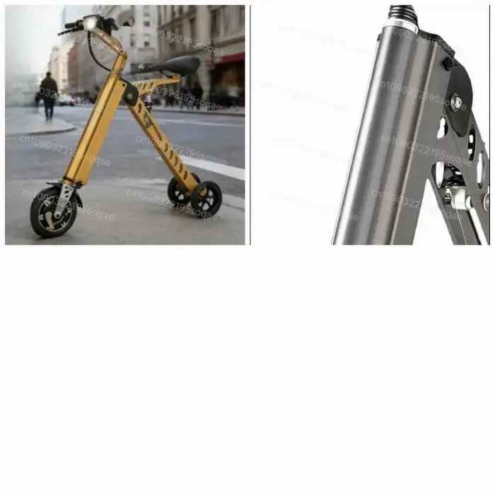 Véhicule électrique pliable portable, scooter électrique à trois roues pour les déplacements quotidiens en extérieur