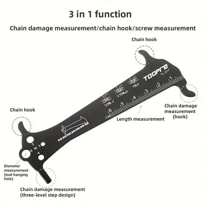 Règle de mesure de chaîne de vélo