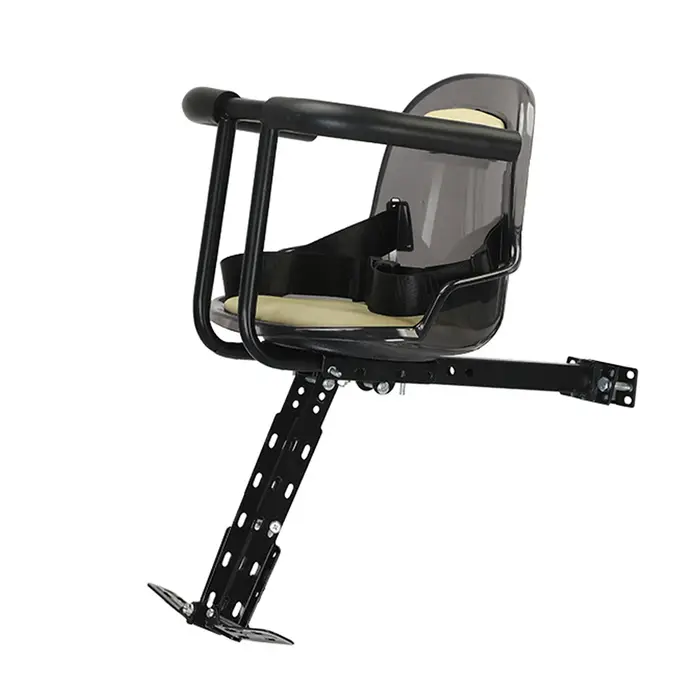 Siège de vélo à montage avant pour enfants, VTT, sécurité enfant, garde-corps, ceinture de sécurité,