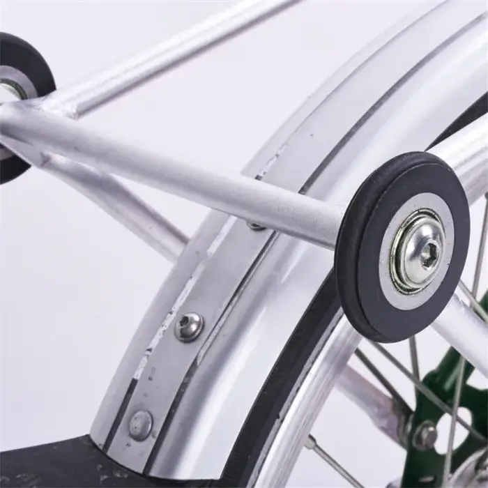Porte-bagages arrière en alliage d'aluminium pour vélo pliant avec 4 roues à roulement et capacité de charge 30 kg pour transport quotidien