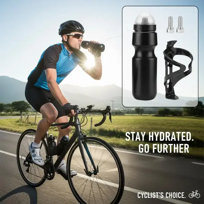 Support de bouteille d'eau pour vélo et porte-bouteille universel pour bidon de sport avec vis et outils – Ensemble de