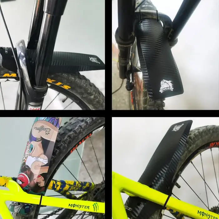 ENLEE garde-boue de vélo couleur Fiber de carbone roue de pneu avant/arrière