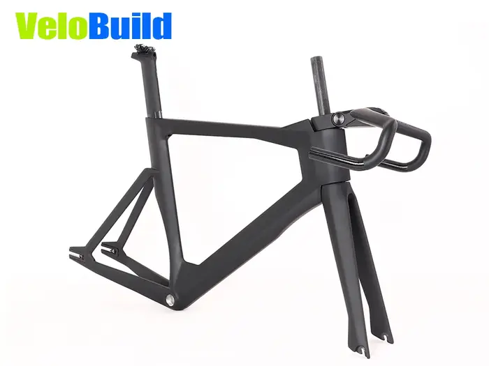 Cadre et fourche de vélo de piste en fibre de carbone