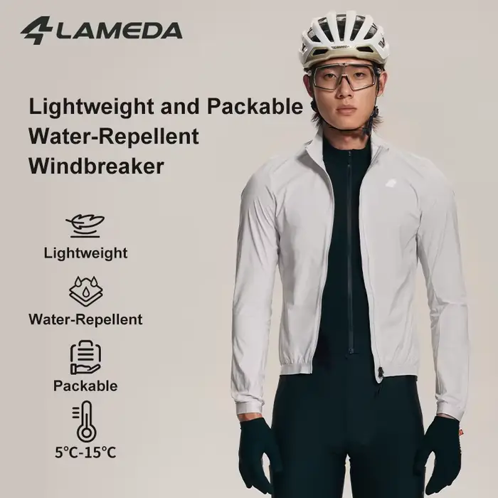 LAMEDA veste de cyclisme pour hommes veste de pluie légère coupe-vent et imperméable pour vélo de ro