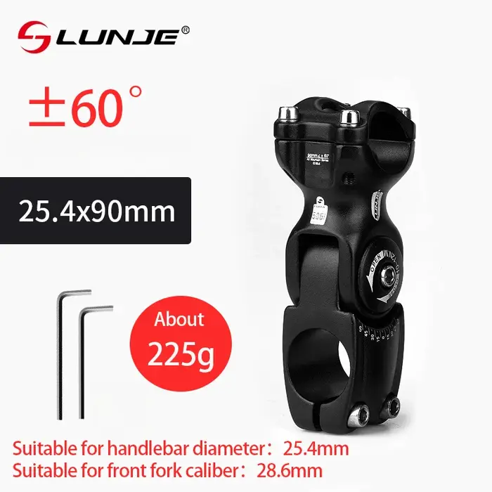 Tige réglable tige de guidon vtt 25.4 31.8mm vélo puissance route VTT Table vélo pont tige 90-145MM