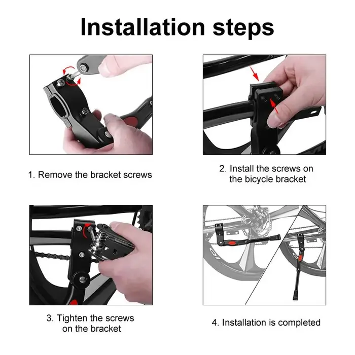 Béquille de stationnement réglable pour vélo de montagne