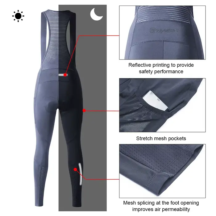 YKYWBIKE  pantalon bavoir de cyclisme pour femmes collants de cyclisme avec coussinet 3D Coolmax 2 p