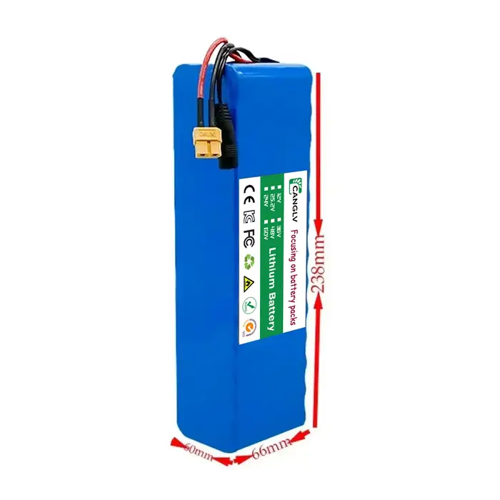 Batterie rechargeable haute capacité 48V 100Ah 13S3P 1000W BMS 54.6V pour vélo électrique et trottinette