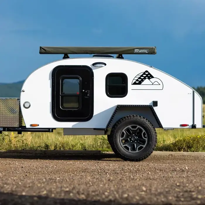 Remorque de camping-car tout-terrain personnalisable en aluminium avec frein électrique